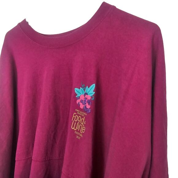 Disney Spirit Jersey Crewneck Sweatshirt Food & Wine Festival 2022 Purple XXL - Picture 5 of 10